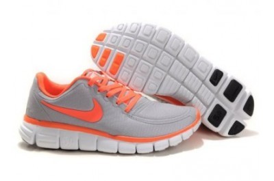 Nike Free 5.0 V4 Womens Running Shoes Grey Orange